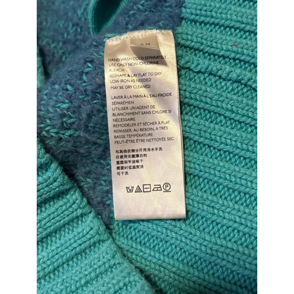✨ Free People Oversized Two-Tone Teal Cardigan – Size M (Good Used)✨ - Picture 4 of 6